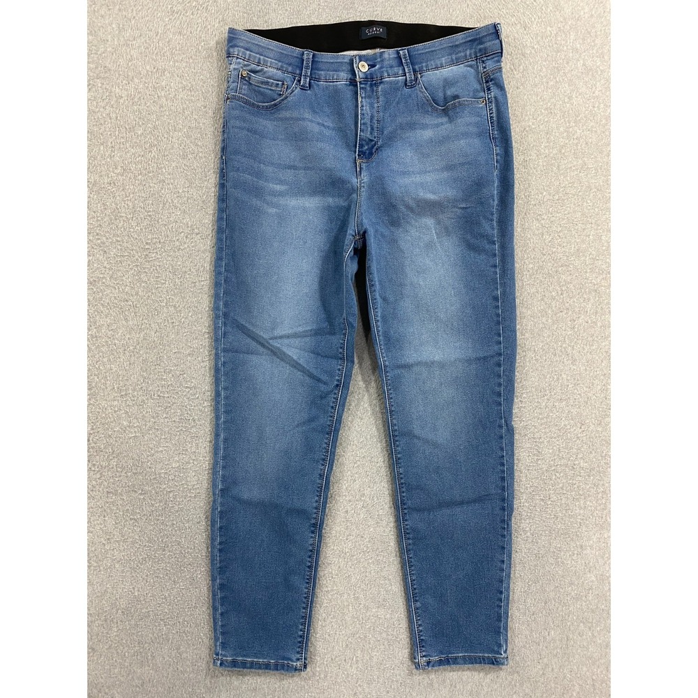 Curve Appeal Jeans Womens 14/32 Comfort Waist High Rise Skinny Preppy Fits 33x27
